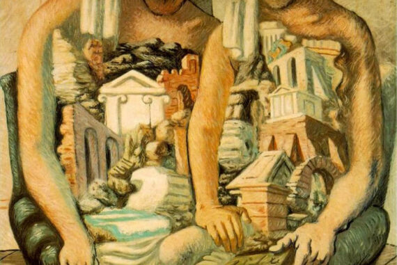 Giorgio de Chirico, Los arqueólogos (1927), óleo sobre tela.